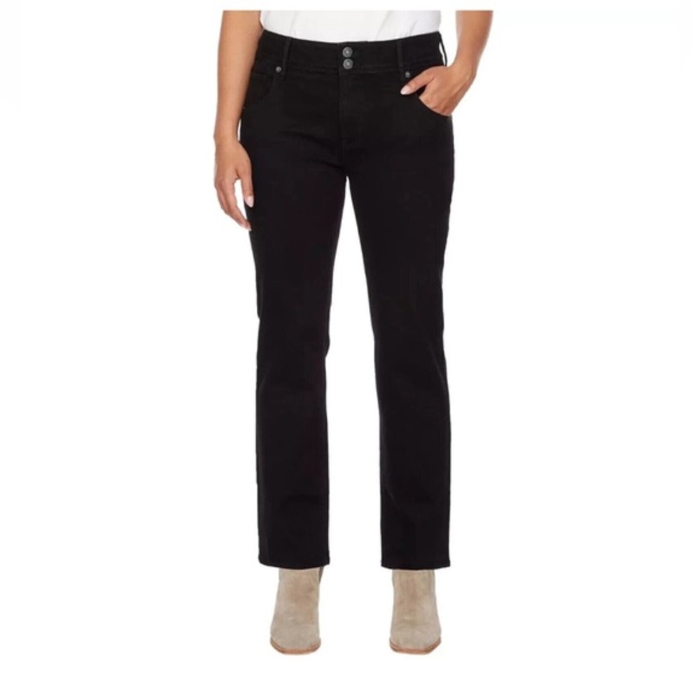 Hudson Straight Leg Midrise Black Washed Jeans NWOT Sz 12 Rdt $195